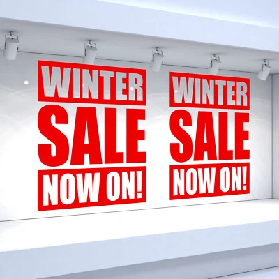 2 x WINTER SALE NOW ON! Shop Window Vinyl Stickers Retail Decals
