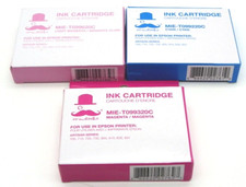 3X Moustache Brand Light Magenta Cyan Ink For Epson Artisan 7XX And 8XX Series