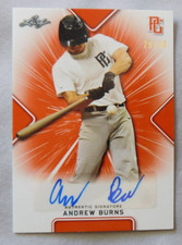 2021 Leaf Perfect Game National Showcase Orange /30 Andrew Burns #BA-AB2 Auto