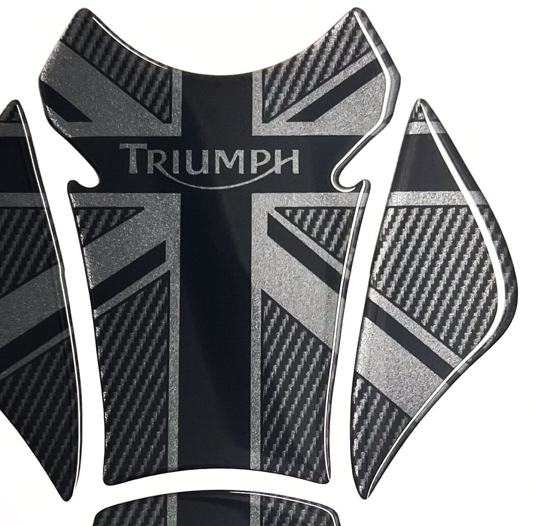 TRIUMPH UNION JACK STREET TRIPLE TANK PAD PROTECTOR CARBON 3D RS