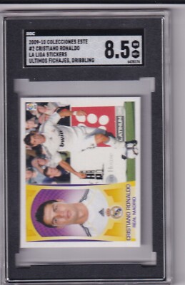 2009-10 Colecciones Este No. 2 Cristiano Ronaldo La Liga Stickers SGC 8,5