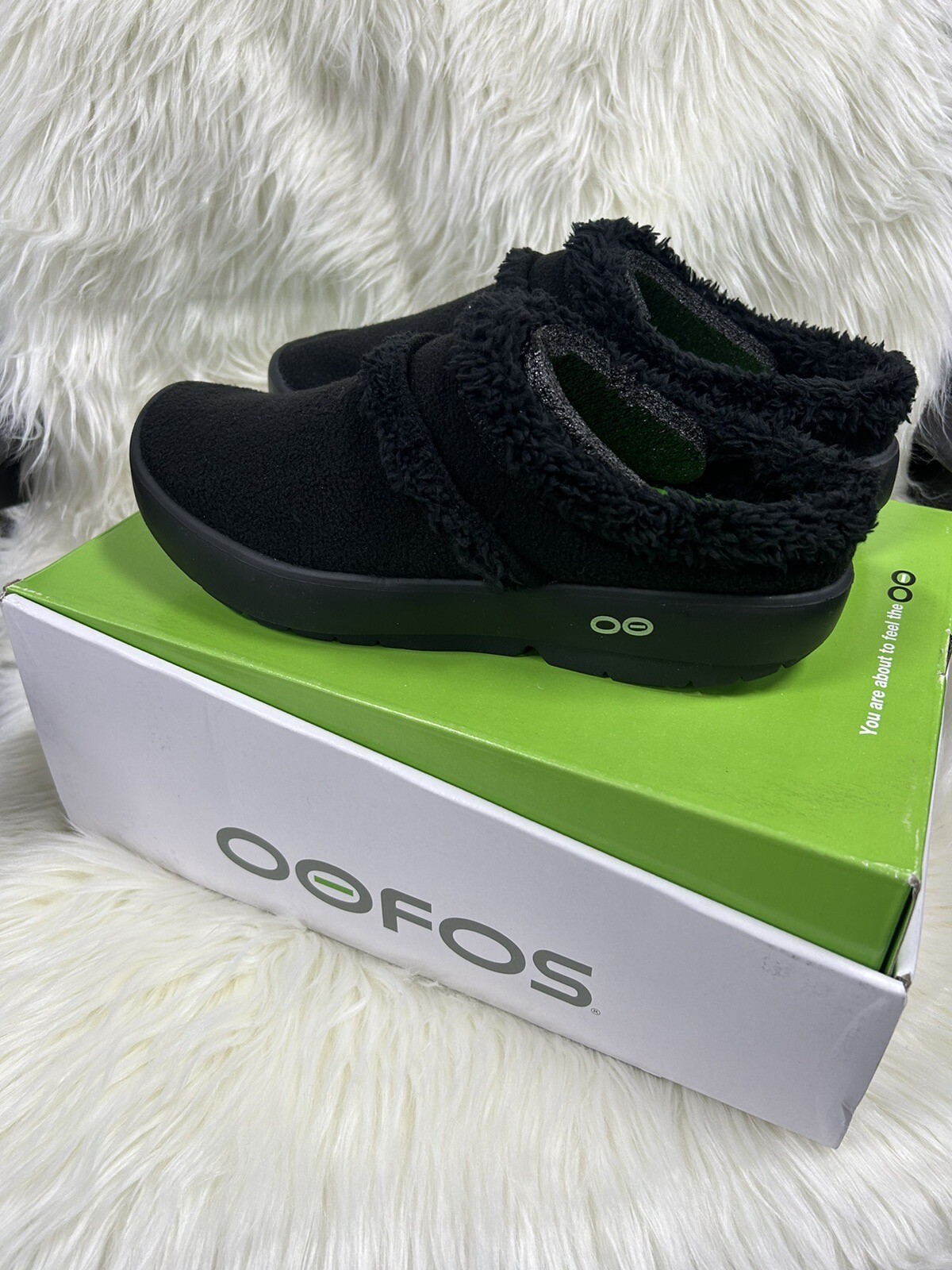 Oofos OOCOOZIE MULE SHOE BLACK Size M9 W11 eBay