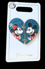 DISNEY MICKEY AND MINNIE 2 PC LINKED STITCHED HEART PIN — photo 2