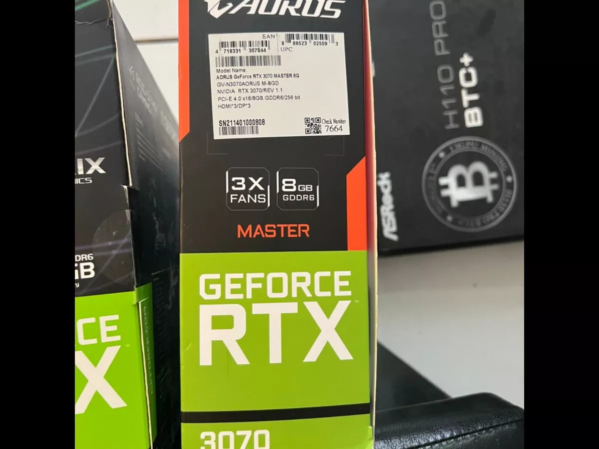 GIGABYTE AORUS GeForce RTX 3070 Ti MASTER 8GB GDDR6X Graphics Card