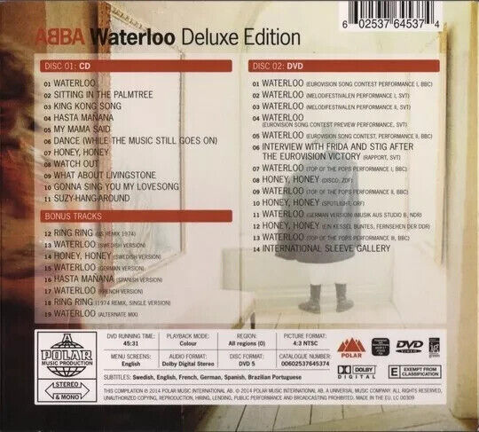 ABBA Waterloo Deluxe Edition CD Exclusive DVD 40th Anniversary w