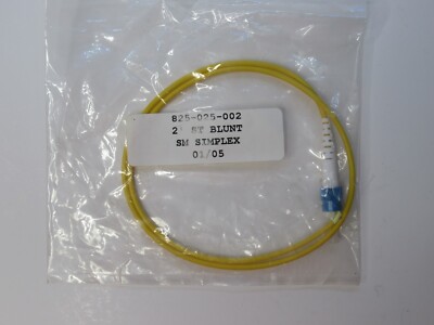 (NEW) SM SIMPLEX 825-025-002 825025002 2' ST Blunt Fiber Optic Patchcord 