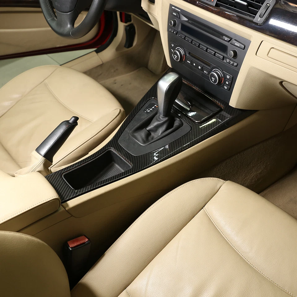 Отделочный карбоновый чехол из АБС-пластика для центральной консоли BMW 3 серии E90 2005-2012 годов выпуска - Изображение 3 из 4