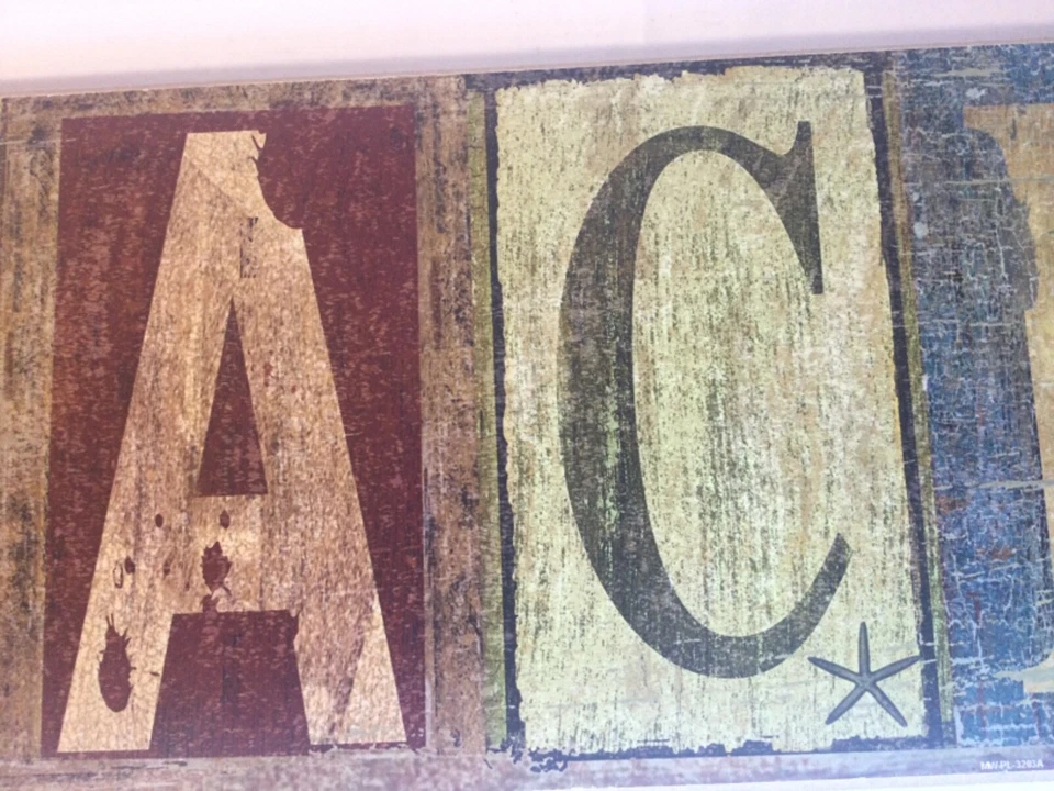 Letrero de madera de pared para decoración de playa de 18” x 6” gris, azul, marrón, borgoña, bonito tranquilo  Foto 4 de 4