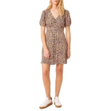 FRENCH CONNECTION NEW Women's Printed Button-front A-Line Dress TEDO