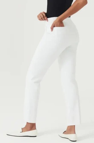 Spanx On-the-Go Slim Straight Ankle Pant 20372Q Classic White PS Petite Small