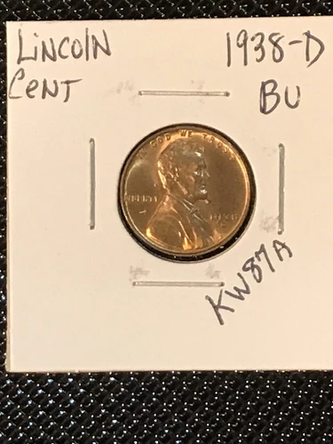 1938-D Lincoln Cent  BU
