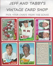 1965 TOPPS BASEBALL # 1 TO # 294 / SEE DROP DOWN MENU FOR CARD YOU WILL RECEIVE