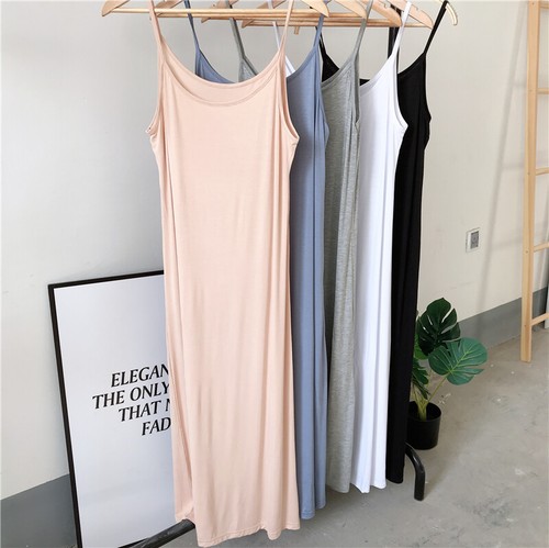 Women Long Cami Slip Dress Camisole 