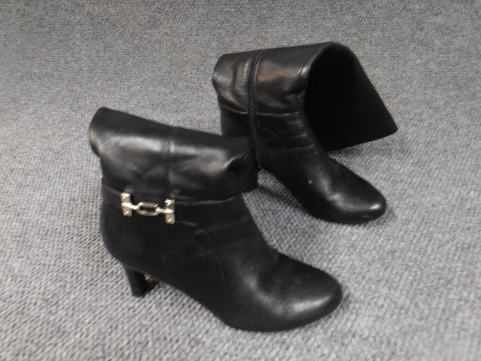 Botas Bandolino Mujer 9 Tacones Negros Cremallera Hasta la Rodilla Foto 4 de 4