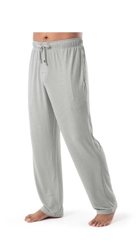 Pantalones de dormir George para hombre Grises a rayas tejidos - talla seleccionada - nuevos - Imagen 4 de 6