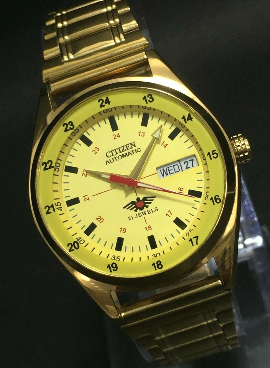 Citizen automatic 21 jewels gold hot sale