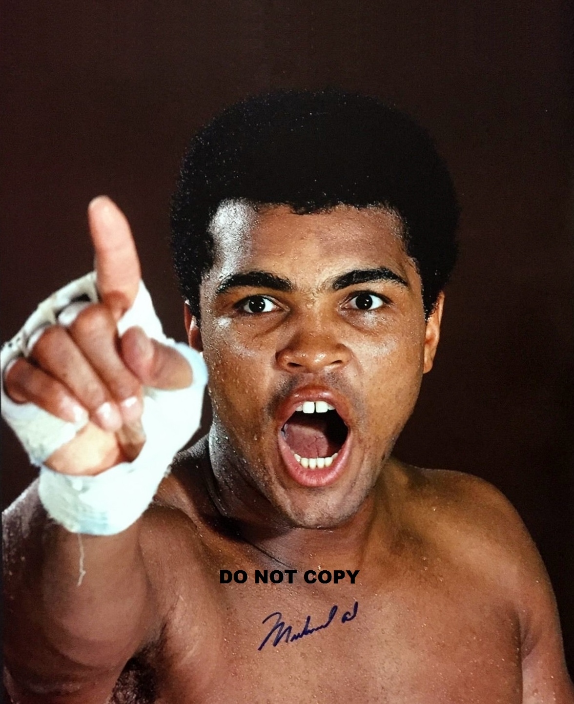 Muhammad Ali Rp MUHAMMAD ALI 8X10 AUTHENTIC IN PERSON SIGNED AUTOGRAPH REPRINT PHOTO RP ...