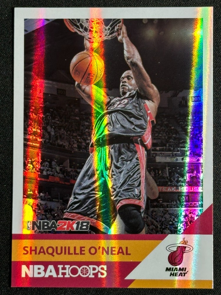 2017 Panini NBA Hoops NBA2K18 Shaquille O'Neal Heat Lakers FOIL INSERT