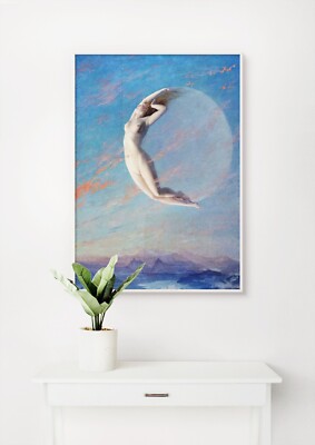 Albert Louis Aublet: Selene. Fine Art Giclée Museum Luxus Geschenk Druck/Poster