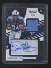 2016 PANINI CLEAR VISION DERRICK HENRY RC AUTOGRAPH JERSEY #ED 28/50  RARE HOF ?