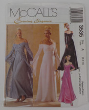 MCCALL'S PATTERN 3535 MISSES PETITE DRESS SZS 6-10 EVENING ELEGANCE UNCUT 2002