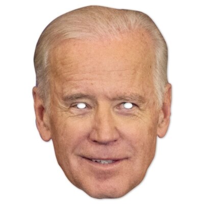 Joe Biden 2D-Karte Party Gesichtsmaske - American President schickes Verkleiden