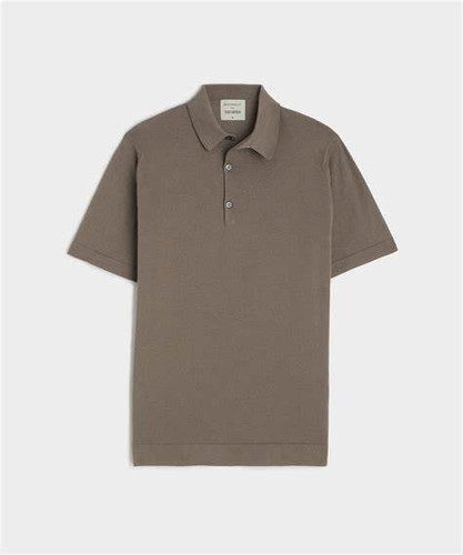 NWT Men's John Smedley Mycroft Polo in Beige Musk - Todd Snyder - Large - $270