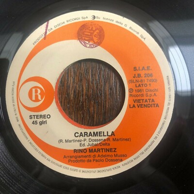 Rino Martinez Caramella / Grace Jones I'Ve Seen That Face Before 1981 7'' vinyl