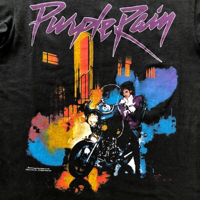 Vintage 1984 Prince Purple Rain t shirt Black Small/Medium
