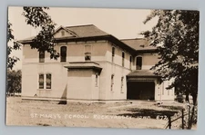 Rock Valley Iowa IA St. Mary's School Real Photo Postcard RPPC 1920-45
