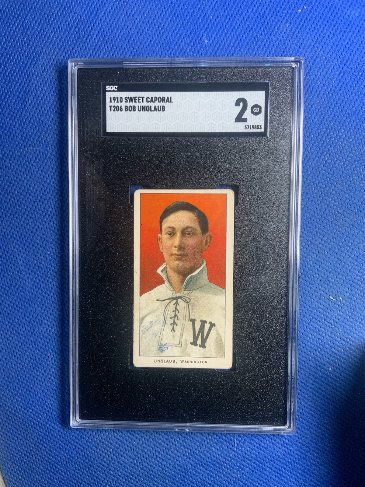 1909-11 T206 Sweet Caporal BOB UNGLAUB SGC 2