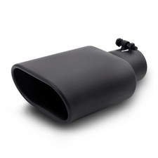  Rectangle Exhaust Tip 2.5" Inlet, Black Coating Square 2.5inch Black Coated