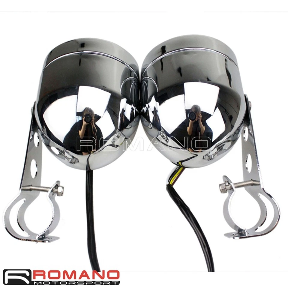 12V H4 Motorbike Twin Headlight Dual Lamps For Dirt Bikes Dual Sport Motorcycles - Image 3 of 4