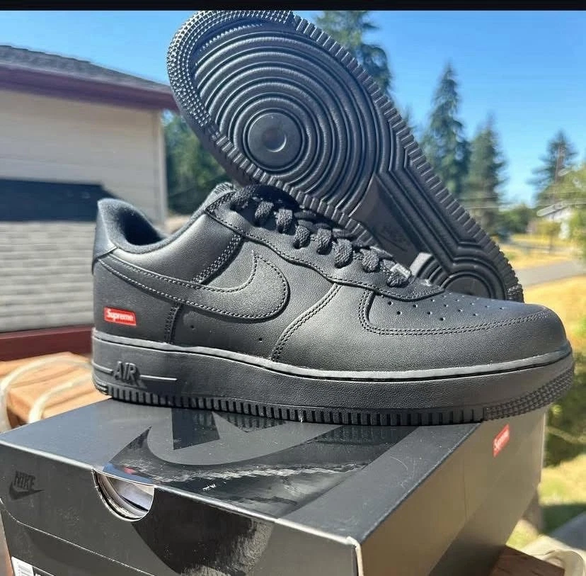 Nike Air Force 1 Supreme Black W for sale | eBay