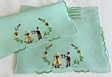 Vintage Cocktail Napkins Madeira Embroidered Octoberfest Harvest Thanksgiving  6