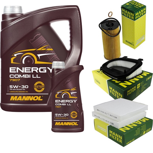 Inspektionspaket 6L Mannol 5W-30 FüR BMW F25 Xdrive20D Xdrive30D Sdrive18D-image