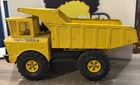 Vintage Mighty Tonka Large Yellow Pressed Steel Dump Truck XMB-975 Tires 1970's