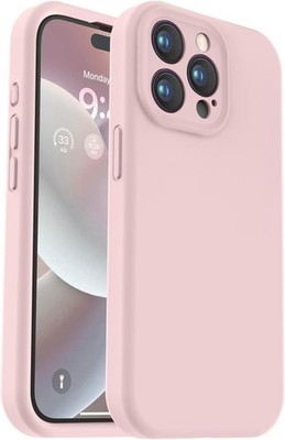 iPhone 15 Pro Max Case, Upgraded Premium Silicone, Shockproof Phone Case - Pink