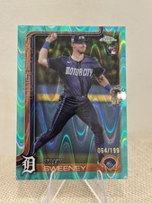 2025 TOPPS CHROME - TREY SWEENEY GREEN LAVA Ray Wave /199 - #6 DETROIT TIGERS