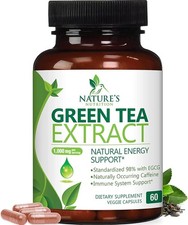 Green Tea Extract Capsules 1000mg 98 Standardized EGCG - 3X Strength for Nat...
