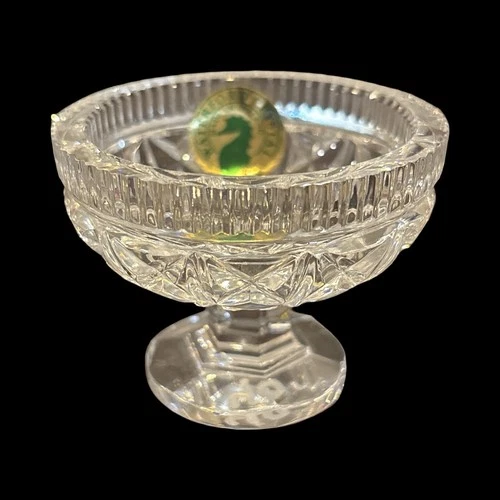 Vintage WATERFORD Crystal Dipping Sauce Holder 2” ~ Rare