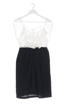 VERO MODA Kurzarmkleid Damen Kleid Gr. DE 40 weiß-schwarz Elegant