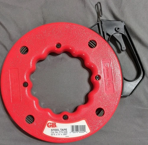 GB Stream Line 50ft Steel Fish Tape Wire Cable Puller FTS-50B - Picture 1 of 2