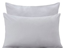 2xURBANARA Kissenbezug Perpignan,Hellgrau 50x75 cm, 100% Baumwolle
