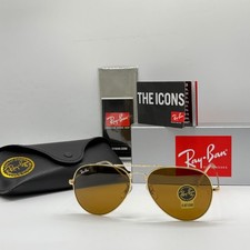 Ray-Ban 58mm RB3025 Pilot Lens Sunglasses, Gold Frame - Brown Lenses