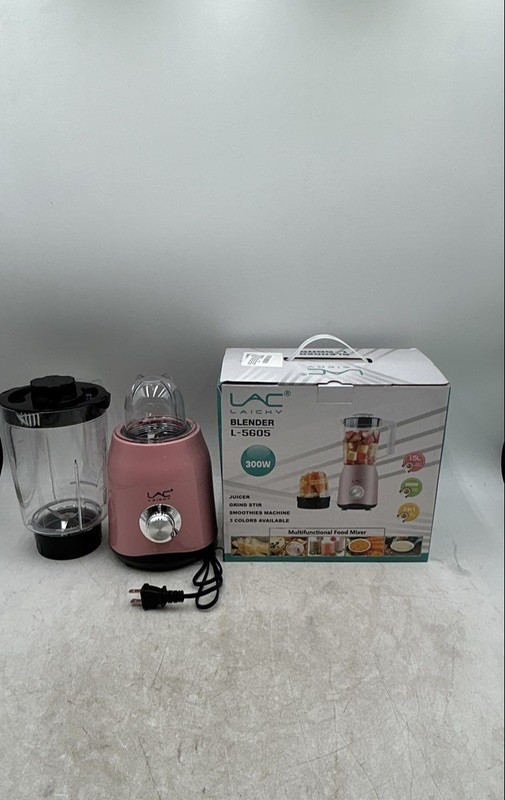 LAC L-5605 Pink 300W 2 In 1 Multifunctional Countertop Blender 1.5L
