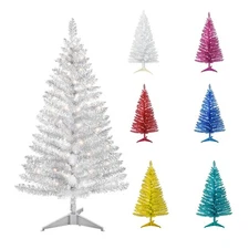 4ft Lighted Small Artificial Christmas Tree Mini Tabletop Xmas Tree with 50Light