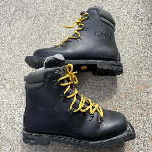 ASOLO Sport Snowfield All-Leather Nordic X-Country 75mm Boots 3 Pin Size 12