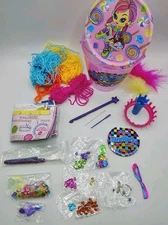 Vintage 1990s Lisa Frank YarnWorks Craft Bucket Set Yarn Works Knit Weave Vtg