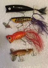 Old Lure Set: Bomber & Arbogast Topwater Plugs, 1980s-90s, Used
